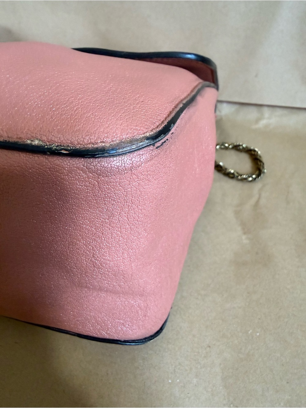 Chloe Coral Orange Leather Large Elsie Shoulder Bag - Picture 4 of 13